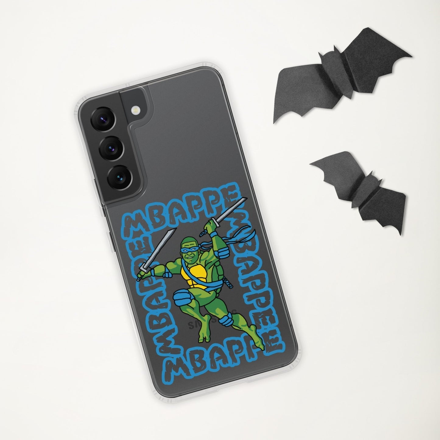 Kylian Mbappe Blue Ninja Turtle Leonardo Clear Case for Samsung® Mobile Phone Cases Football Kylian Mbappe Ninja Turtles PSG Real Madrid Next Cult Brand