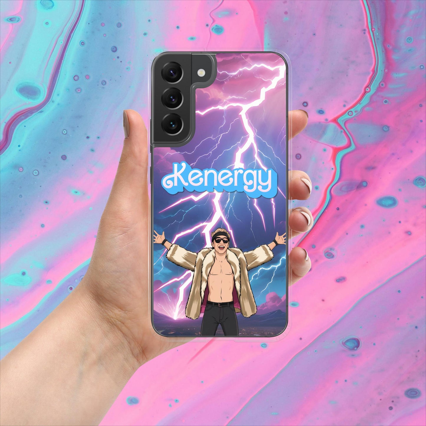 Kenergy Barbie Ryan Gosling Ken Clear Case for Samsung Samsung Galaxy S22 Plus Mobile Phone Cases Barbie Celebrities Ken Kenergy Movies Ryan Gosling Next Cult Brand