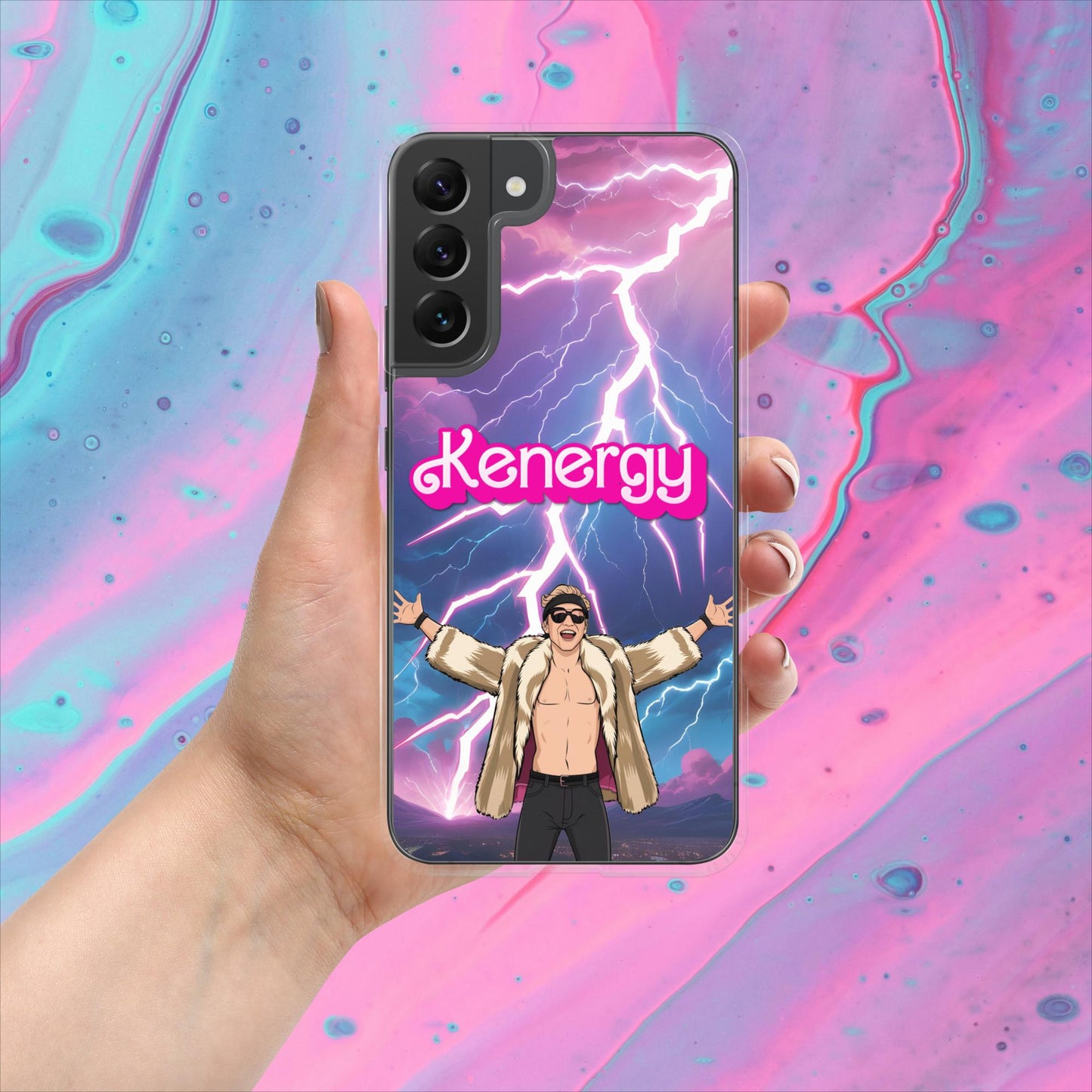 Kenergy Barbie Ryan Gosling Ken Clear Case for Samsung Samsung Galaxy S22 Plus Mobile Phone Cases Barbie Celebrities Ken Kenergy Movies Ryan Gosling Next Cult Brand