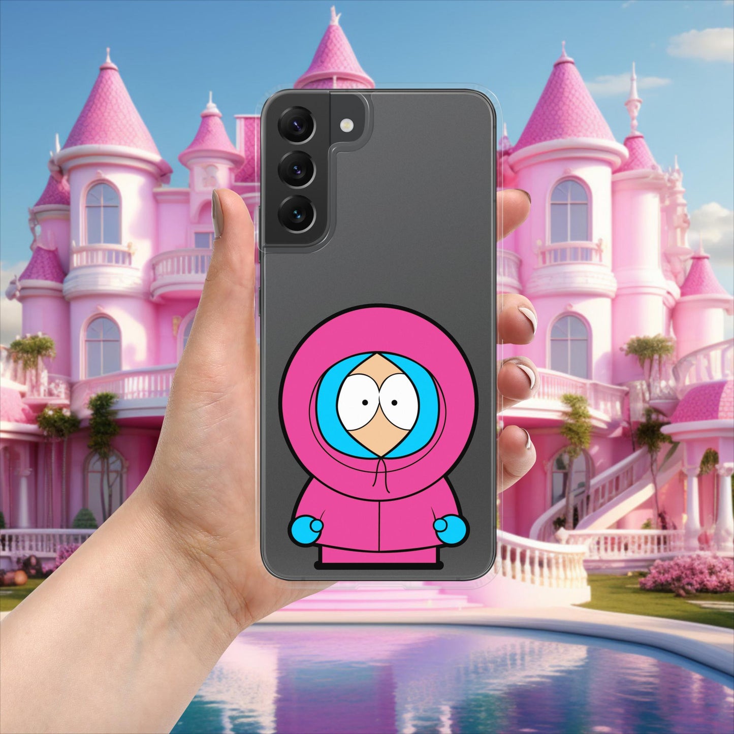 Kenny McCormick Ken Ryan Gosling Barbie South Park Kenny Clear Case for Samsung Samsung Galaxy S22 Plus Mobile Phone Cases Barbie Ken Kenny Movies South Park TV Shows Next Cult Brand