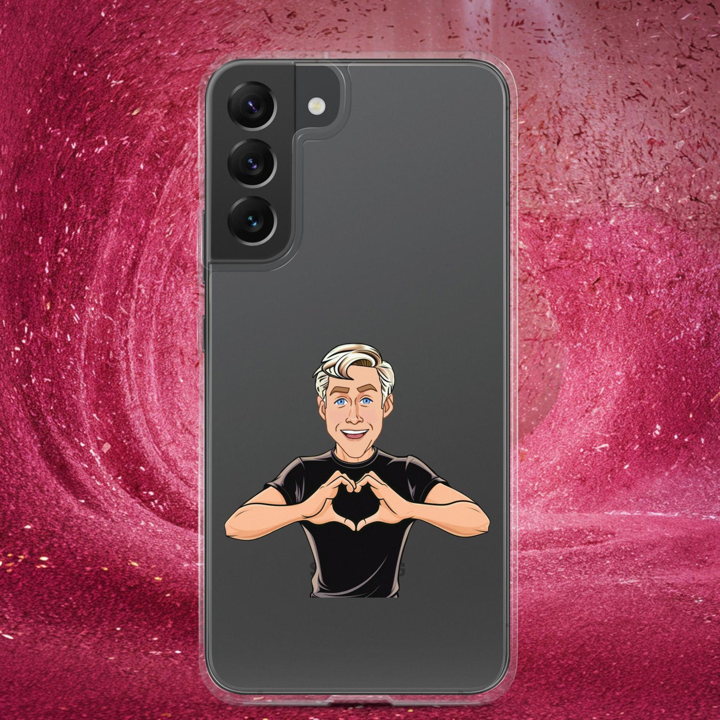 I Love Ryan Gosling Ken Barbie Movie I am Kenough Clear Case for Samsung Samsung Galaxy S22 Plus Mobile Phone Cases Barbie Celebrities Ken Movies Ryan Gosling Next Cult Brand