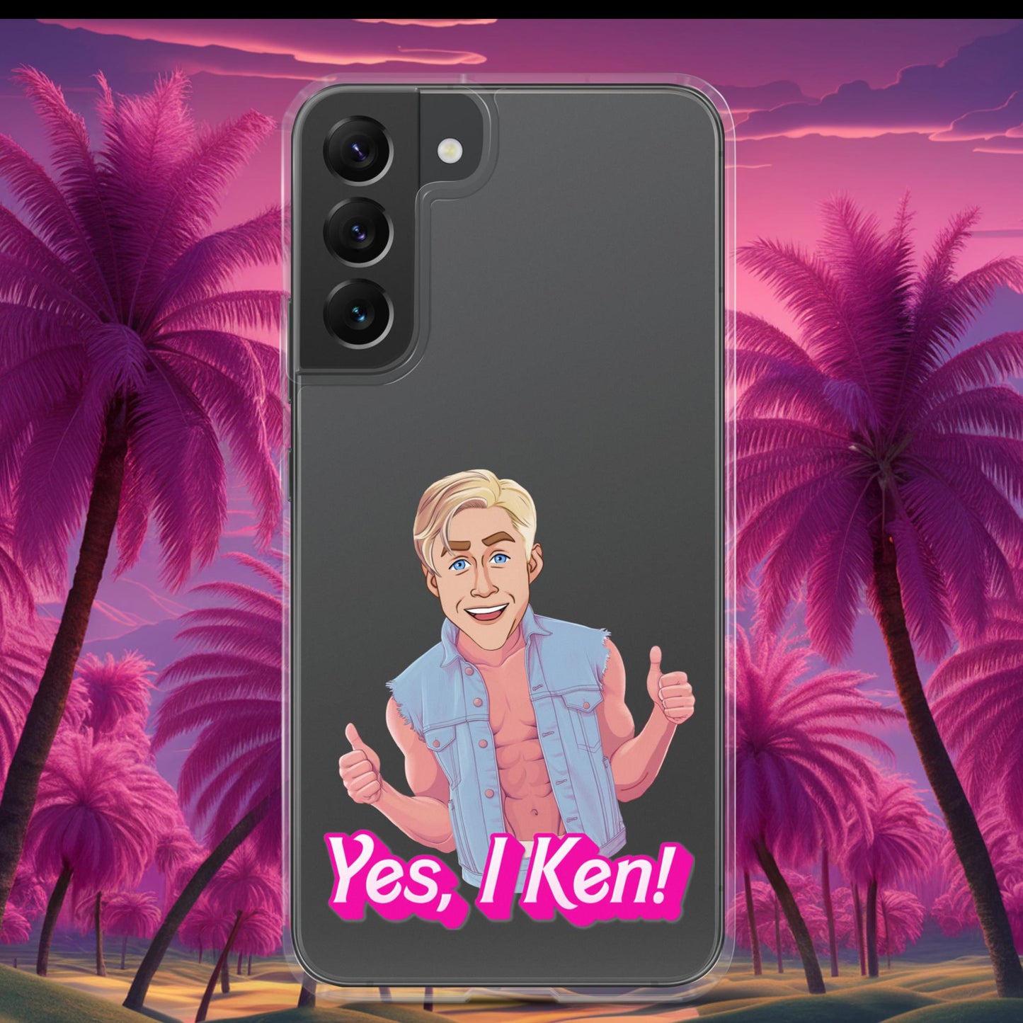 Yes I Ken Yes I can Ryan Gosling Ken Barbie Movie Clear Case for Samsung Samsung Galaxy S22 Plus Mobile Phone Cases Barbie Celebrities Ken Movies Ryan Gosling Next Cult Brand