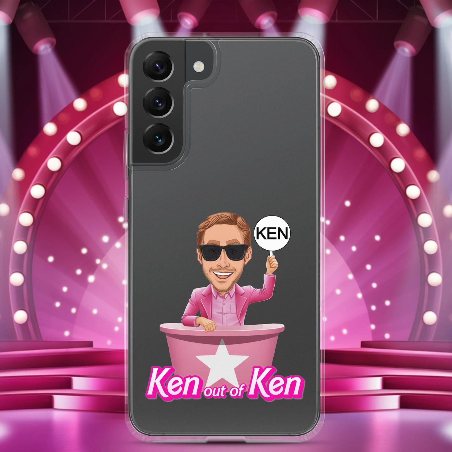 Ken out of Ken Ryan Gosling Barbie Movie Clear Case for Samsung Samsung Galaxy S22 Plus Mobile Phone Cases Barbie Celebrities Ken Movies Ryan Gosling Next Cult Brand