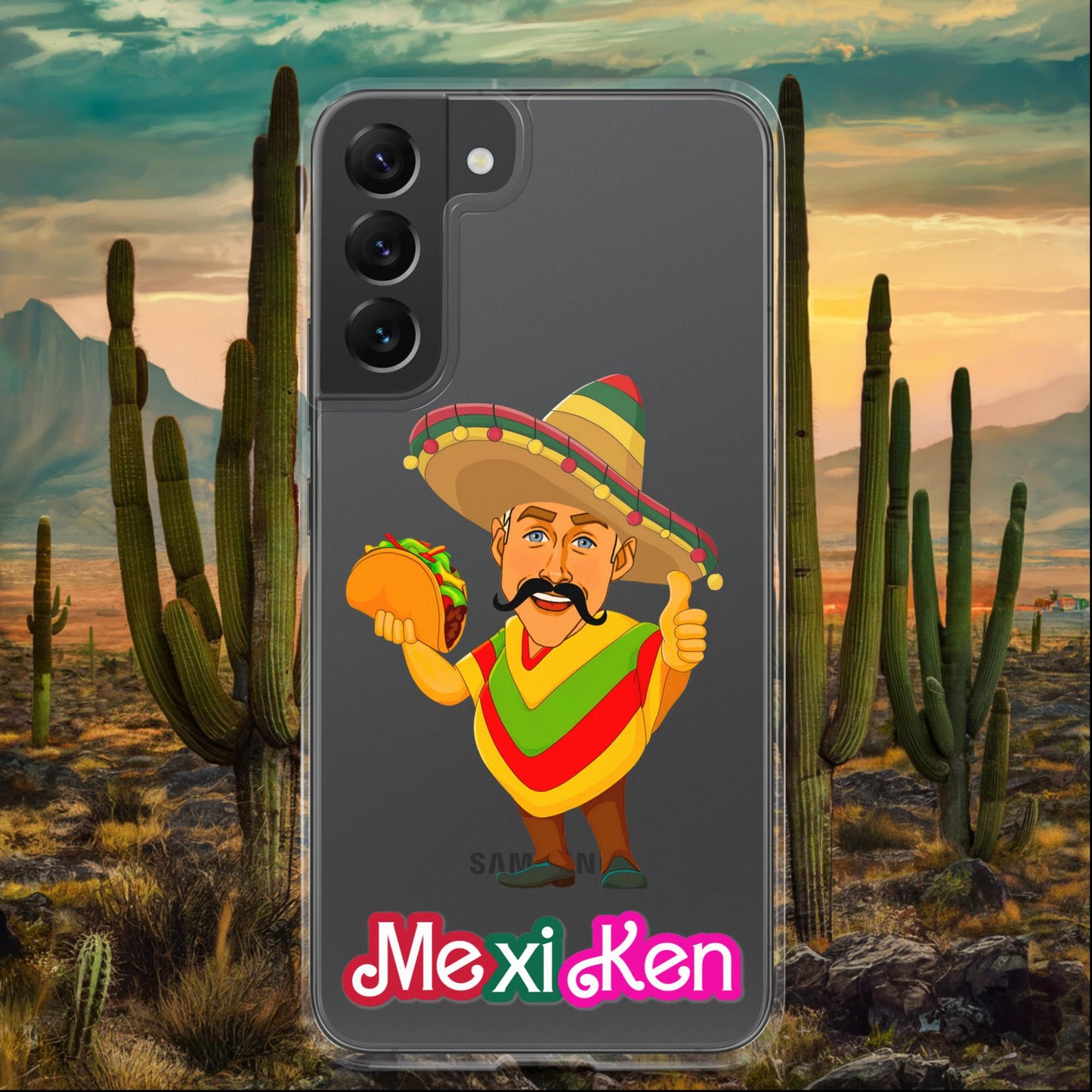 MexiKen Ken Barbie Movie Ryan Gosling Mexican Clear Case for Samsung Samsung Galaxy S22 Plus Mobile Phone Cases Barbie Celebrities Ken Mexico Movies Ryan Gosling Next Cult Brand