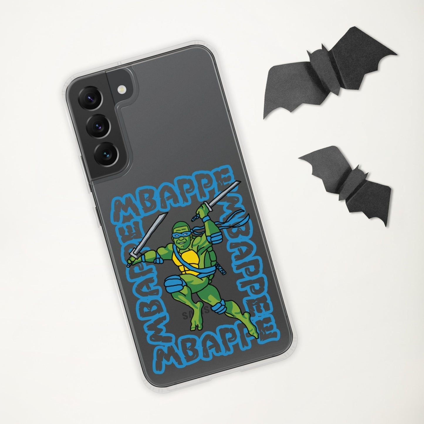 Kylian Mbappe Blue Ninja Turtle Leonardo Clear Case for Samsung® Mobile Phone Cases Football Kylian Mbappe Ninja Turtles PSG Real Madrid Next Cult Brand
