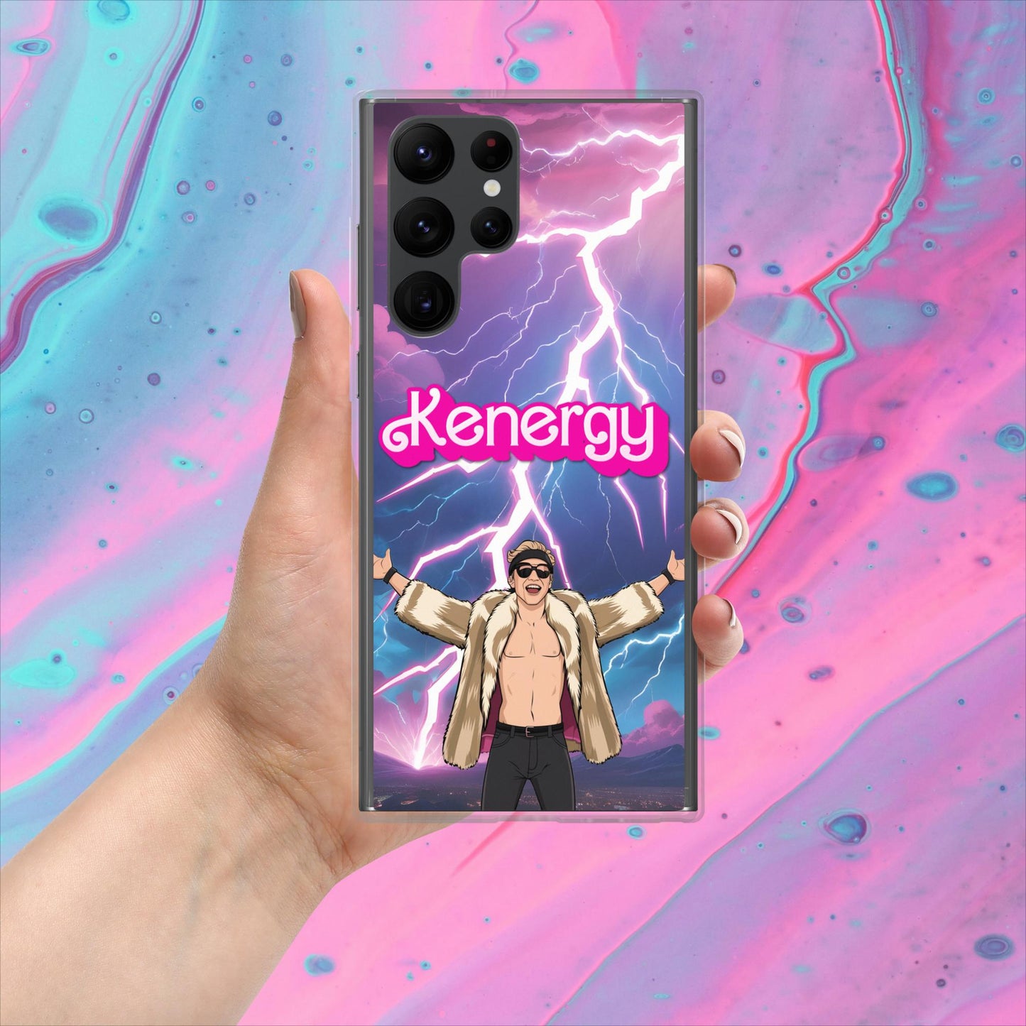 Kenergy Barbie Ryan Gosling Ken Clear Case for Samsung Samsung Galaxy S22 Ultra Mobile Phone Cases Barbie Celebrities Ken Kenergy Movies Ryan Gosling Next Cult Brand
