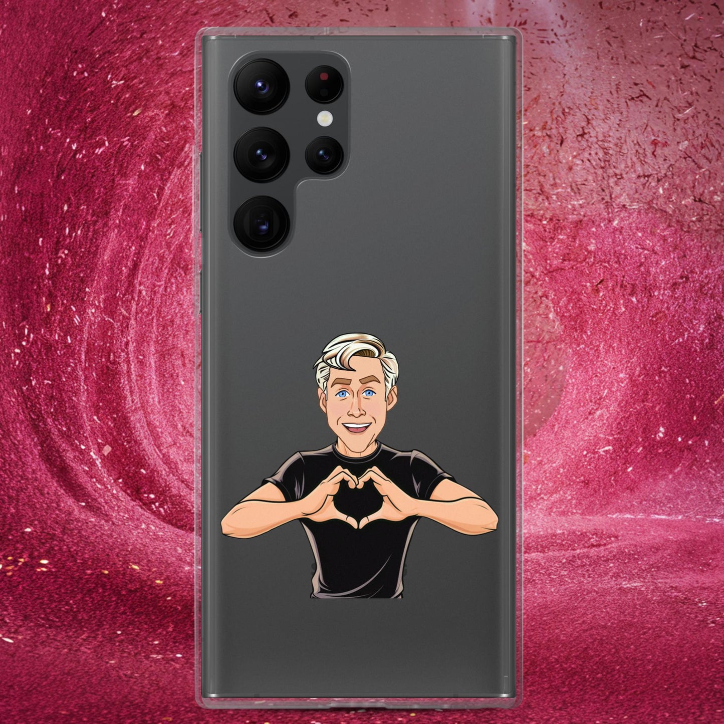 I Love Ryan Gosling Ken Barbie Movie I am Kenough Clear Case for Samsung Samsung Galaxy S22 Ultra Mobile Phone Cases Barbie Celebrities Ken Movies Ryan Gosling Next Cult Brand
