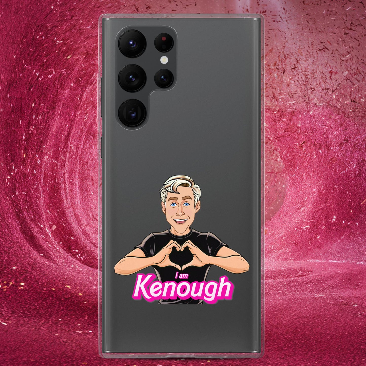 I am Kenough Ryan Gosling Ken Barbie Movie Clear Case for Samsung Samsung Galaxy S22 Ultra Mobile Phone Cases Barbie Celebrities Ken Movies Ryan Gosling Next Cult Brand