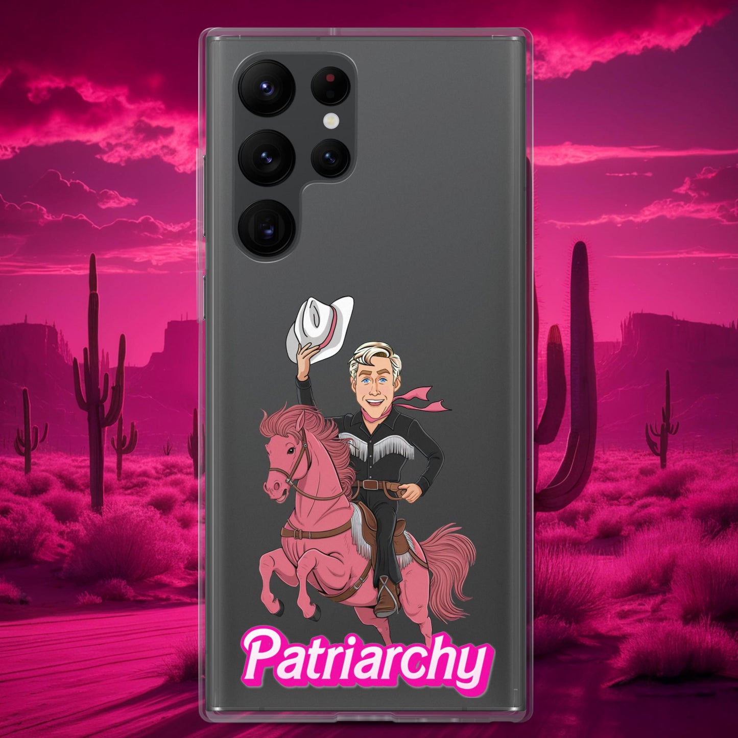 Ken Barbie Movie When I found out the patriarchy wasn't just about horses, I lost interest Clear Case for Samsung Samsung Galaxy S22 Ultra Mobile Phone Cases Barbie Celebrities Ken Movies Ryan Gosling Next Cult Brand