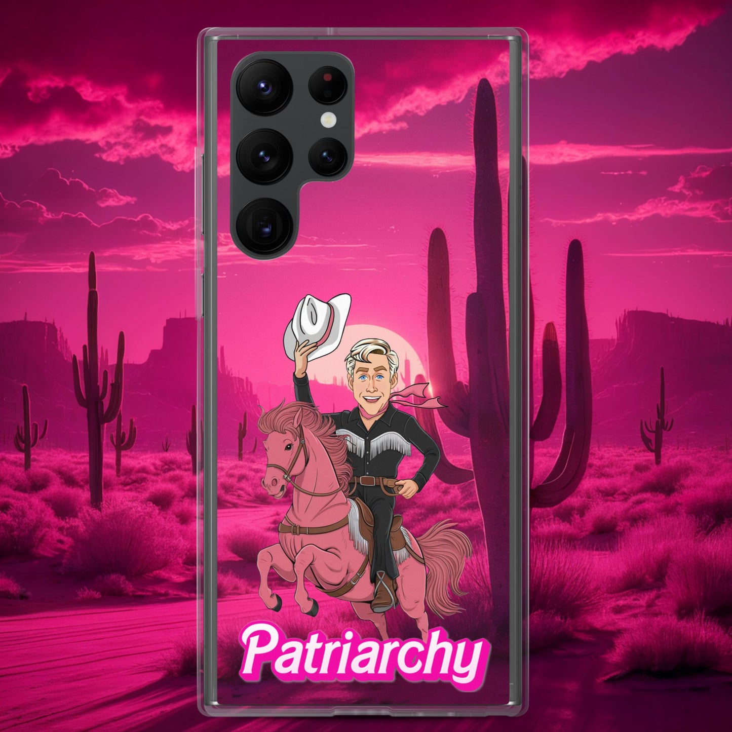 Ken Barbie Movie When I found out the patriarchy wasn't just about horses, I lost interest Clear Case for Samsung Samsung Galaxy S22 Ultra Mobile Phone Cases Barbie Celebrities Ken Movies Ryan Gosling Next Cult Brand