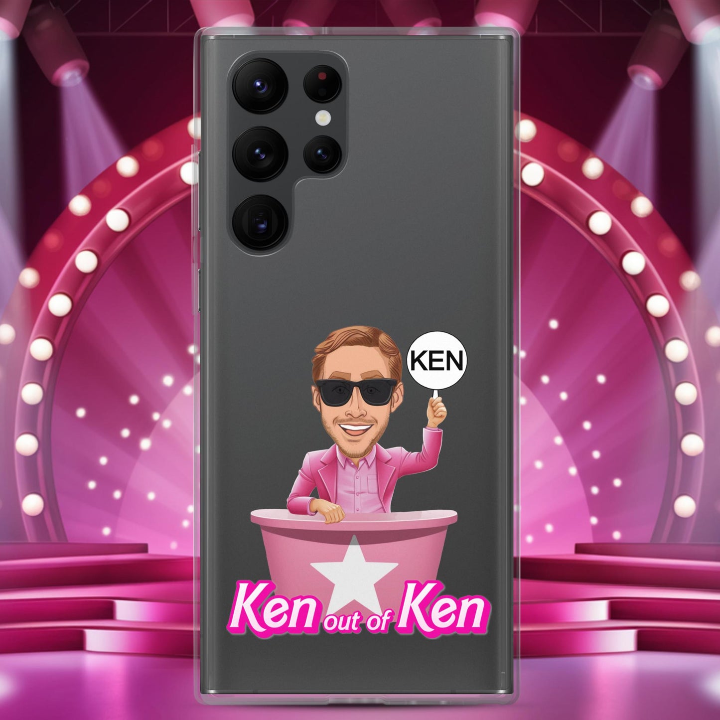 Ken out of Ken Ryan Gosling Barbie Movie Clear Case for Samsung Samsung Galaxy S22 Ultra Mobile Phone Cases Barbie Celebrities Ken Movies Ryan Gosling Next Cult Brand