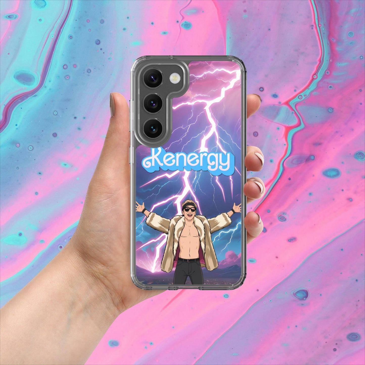 Kenergy Barbie Ryan Gosling Ken Clear Case for Samsung Samsung Galaxy S23 Mobile Phone Cases Barbie Celebrities Ken Kenergy Movies Ryan Gosling Next Cult Brand