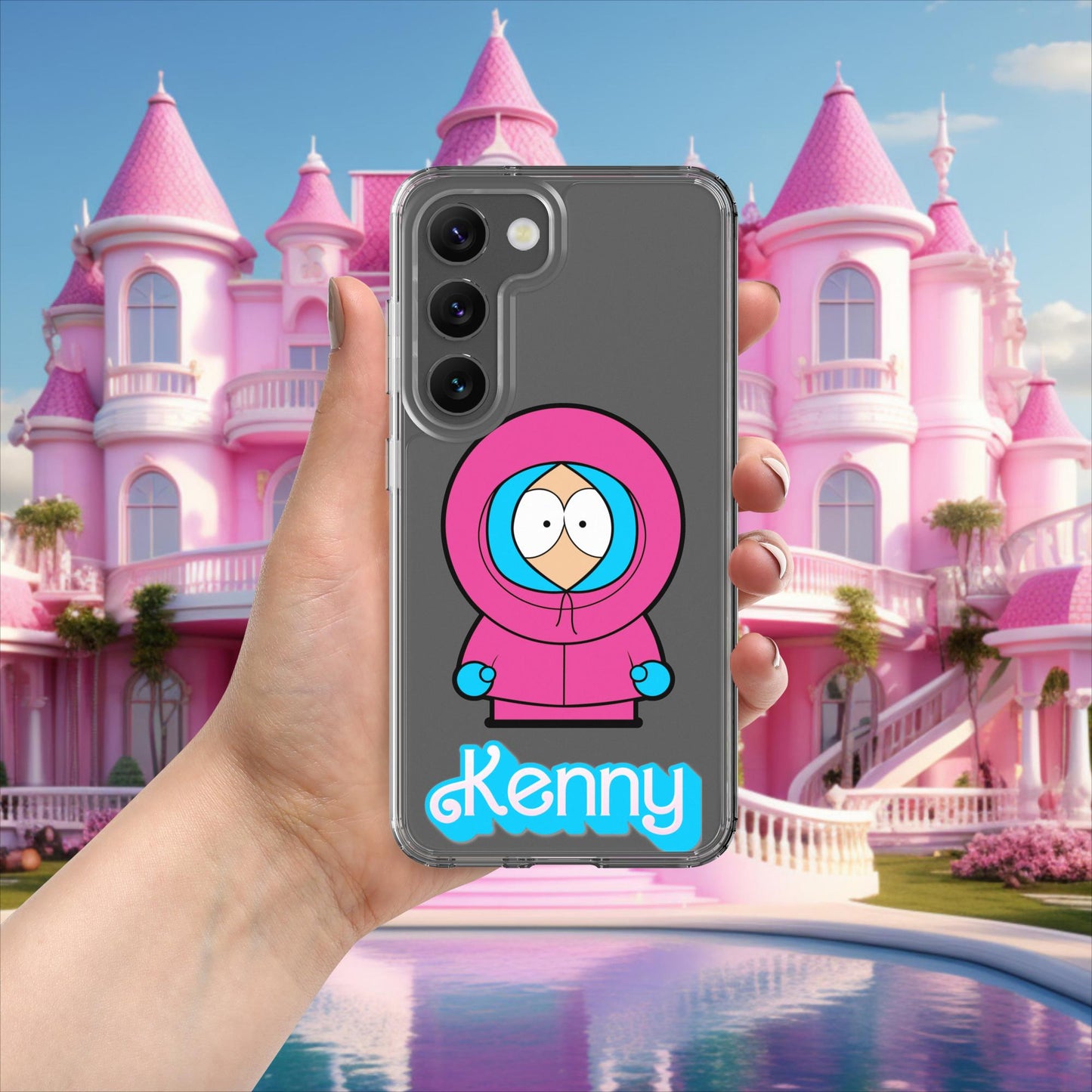 Kenny McCormick Ken Ryan Gosling Barbie South Park Kenny Clear Case for Samsung Samsung Galaxy S23 Mobile Phone Cases Barbie Ken Kenny Movies South Park TV Shows Next Cult Brand