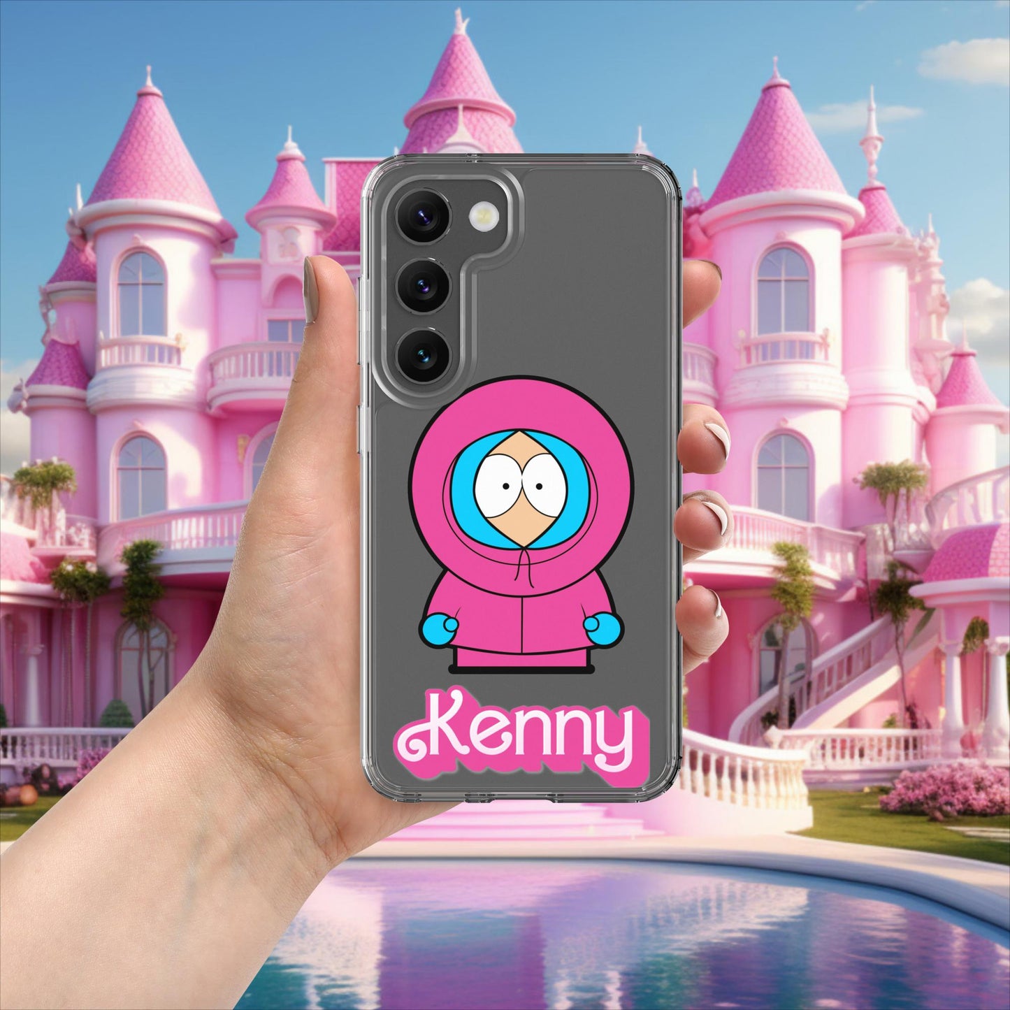 Kenny McCormick Ken Ryan Gosling Barbie South Park Kenny Clear Case for Samsung Samsung Galaxy S23 Mobile Phone Cases Barbie Ken Kenny Movies South Park TV Shows Next Cult Brand