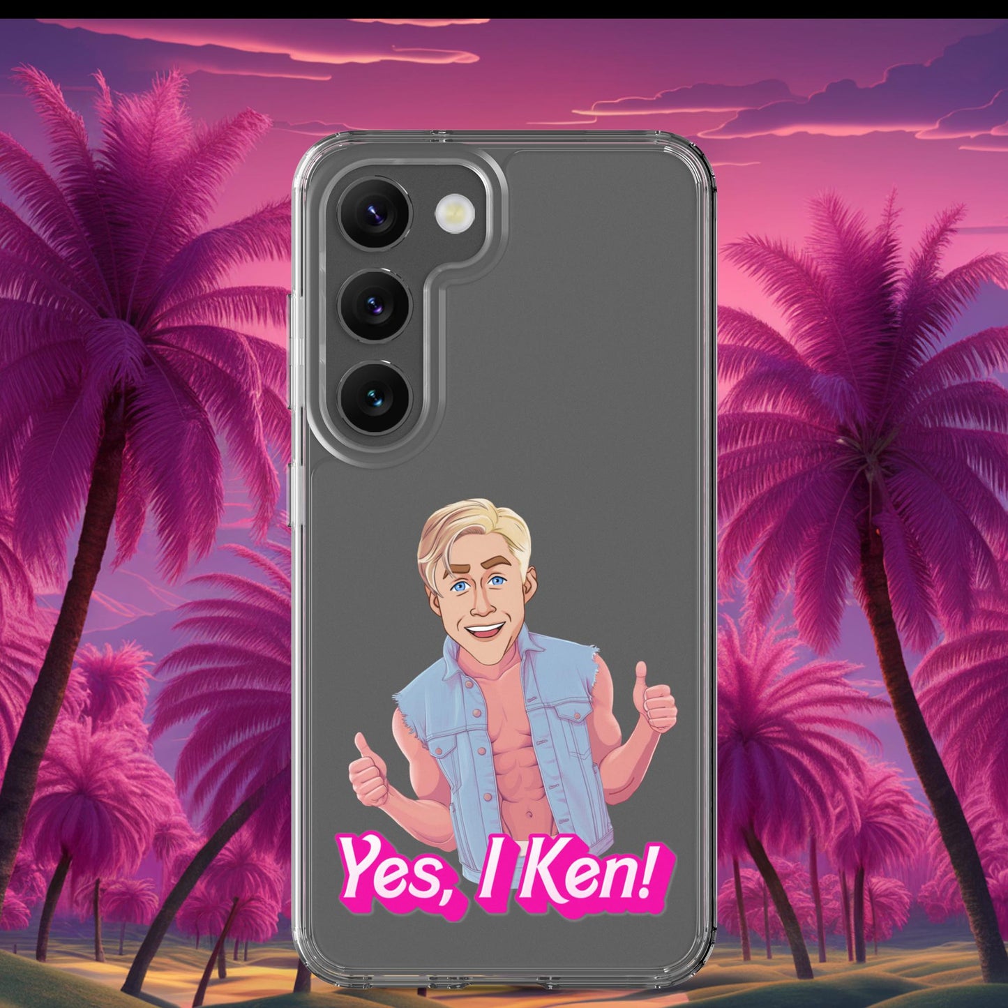 Yes I Ken Yes I can Ryan Gosling Ken Barbie Movie Clear Case for Samsung Samsung Galaxy S23 Mobile Phone Cases Barbie Celebrities Ken Movies Ryan Gosling Next Cult Brand