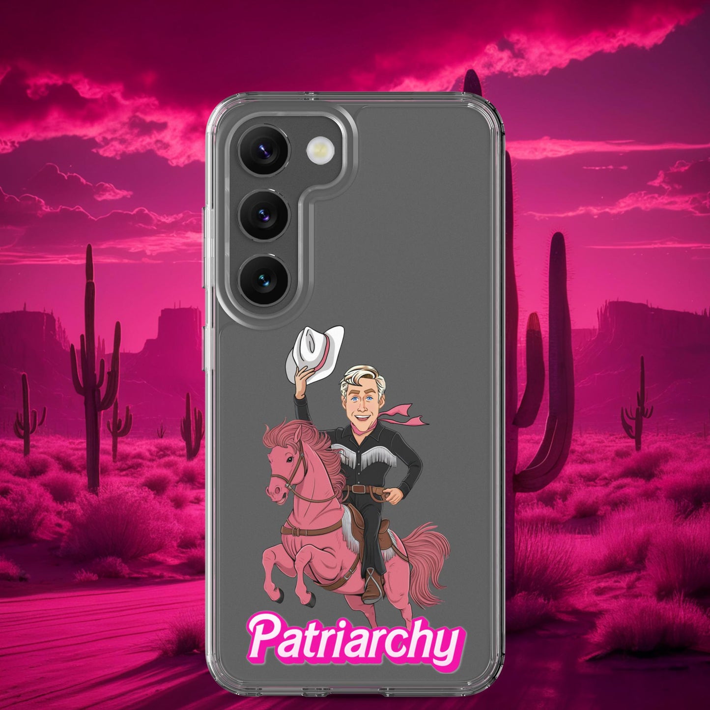 Ken Barbie Movie When I found out the patriarchy wasn't just about horses, I lost interest Clear Case for Samsung Samsung Galaxy S23 Mobile Phone Cases Barbie Celebrities Ken Movies Ryan Gosling Next Cult Brand