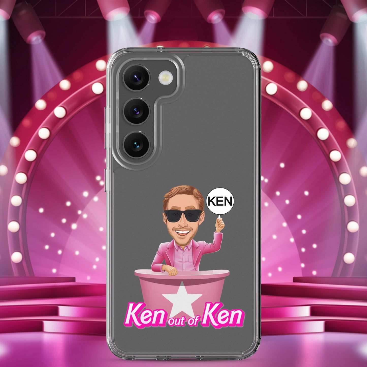 Ken out of Ken Ryan Gosling Barbie Movie Clear Case for Samsung Samsung Galaxy S23 Mobile Phone Cases Barbie Celebrities Ken Movies Ryan Gosling Next Cult Brand