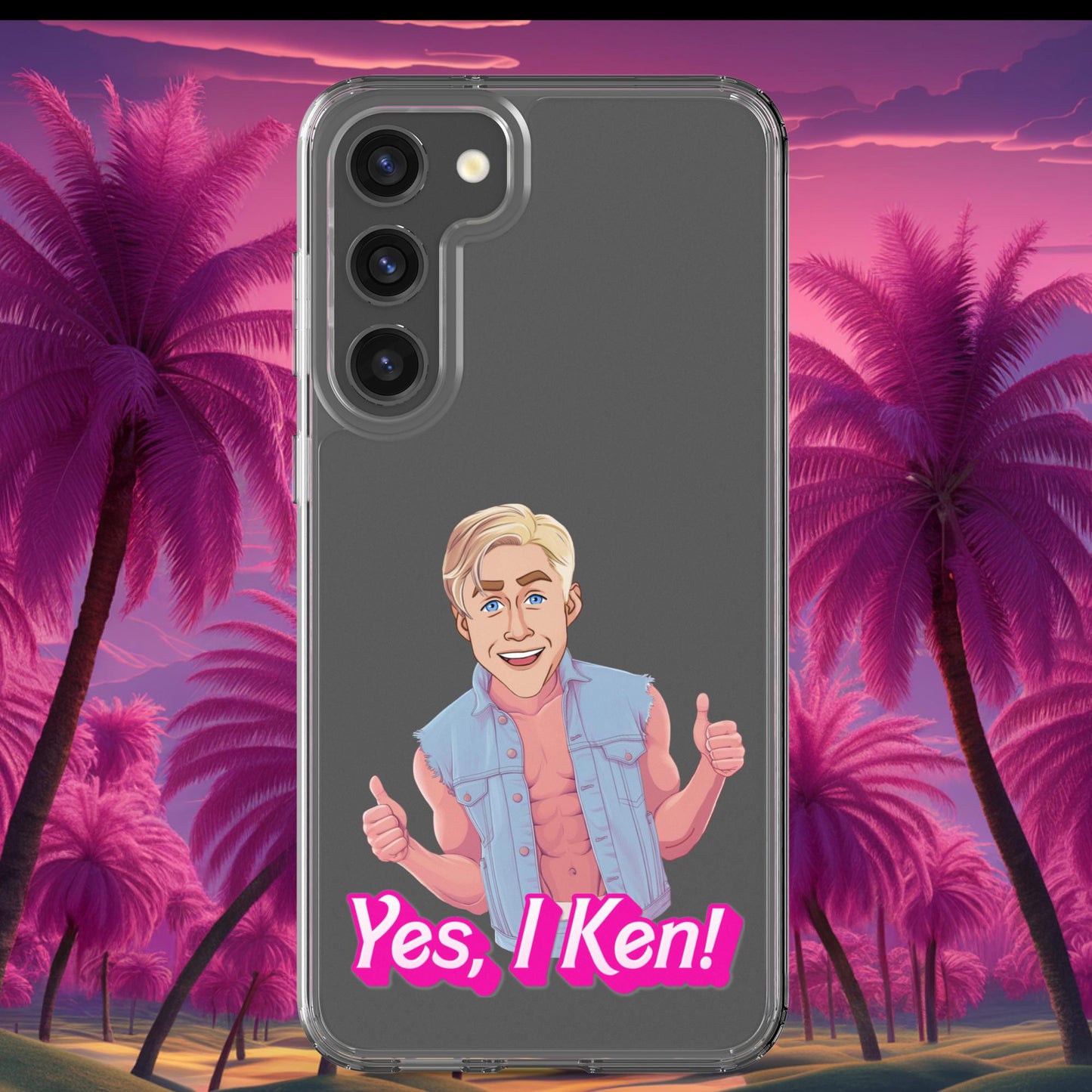 Yes I Ken Yes I can Ryan Gosling Ken Barbie Movie Clear Case for Samsung Samsung Galaxy S23 Plus Mobile Phone Cases Barbie Celebrities Ken Movies Ryan Gosling Next Cult Brand