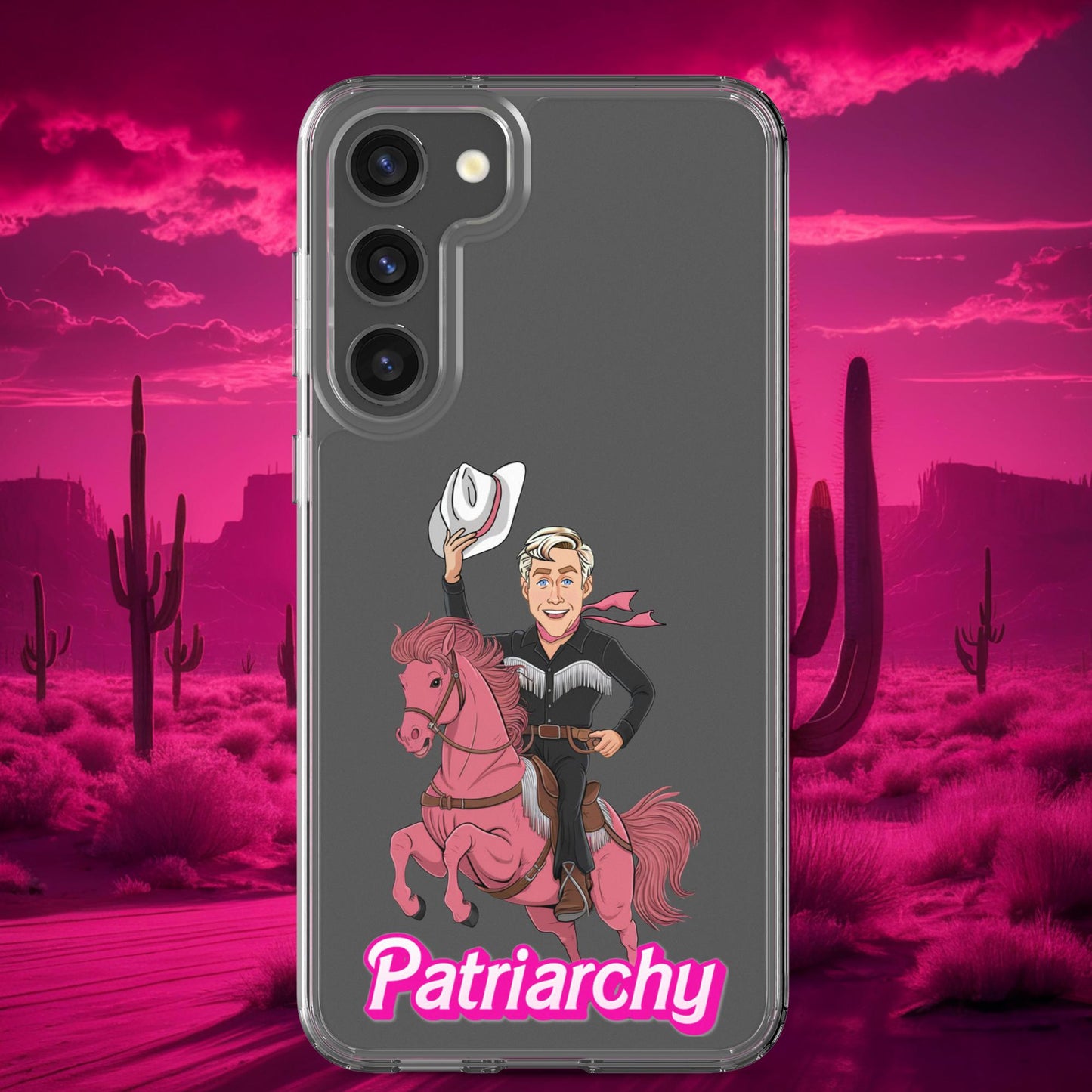 Ken Barbie Movie When I found out the patriarchy wasn't just about horses, I lost interest Clear Case for Samsung Samsung Galaxy S23 Plus Mobile Phone Cases Barbie Celebrities Ken Movies Ryan Gosling Next Cult Brand