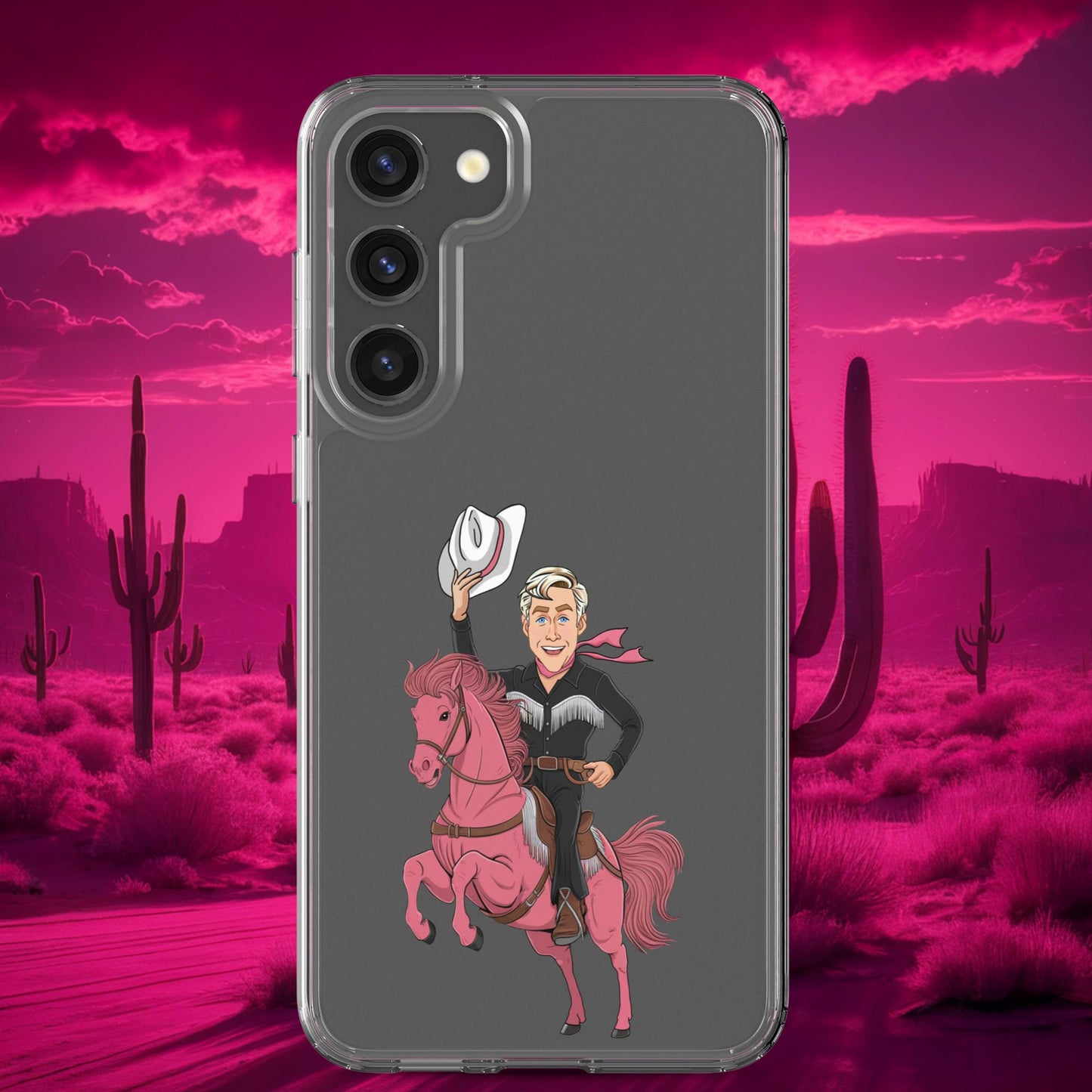 Ryan Gosling Ken Cowboy Horse Barbie Movie Clear Case for Samsung Samsung Galaxy S23 Plus Mobile Phone Cases Barbie Celebrities Ken Movies Ryan Gosling Next Cult Brand