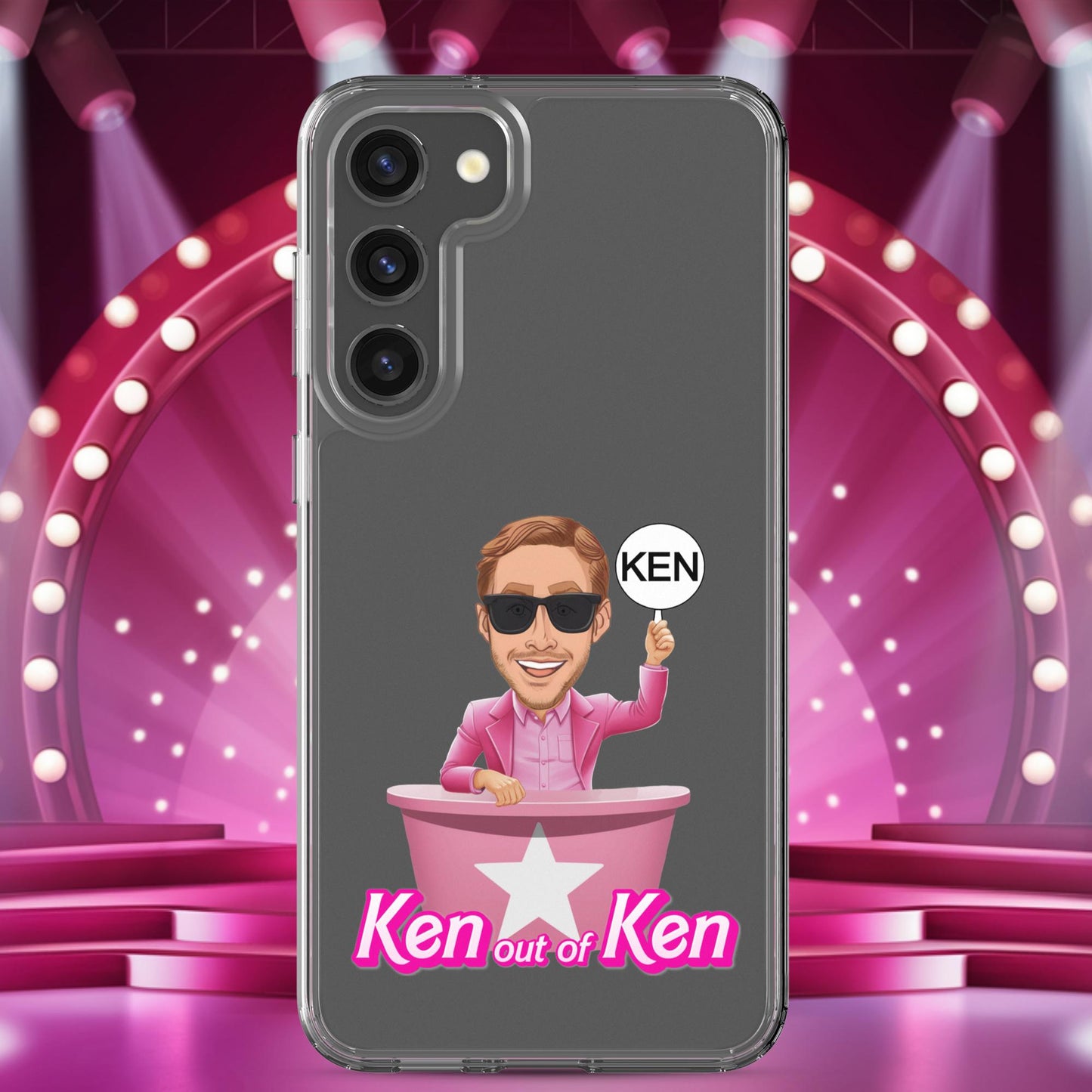 Ken out of Ken Ryan Gosling Barbie Movie Clear Case for Samsung Samsung Galaxy S23 Plus Mobile Phone Cases Barbie Celebrities Ken Movies Ryan Gosling Next Cult Brand