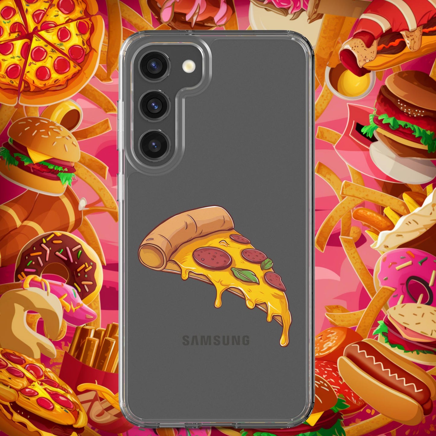 Pizza I Love Pizza Clear Case for Samsung Samsung Galaxy S23 Plus Mobile Phone Cases Fast Food Pizza Next Cult Brand