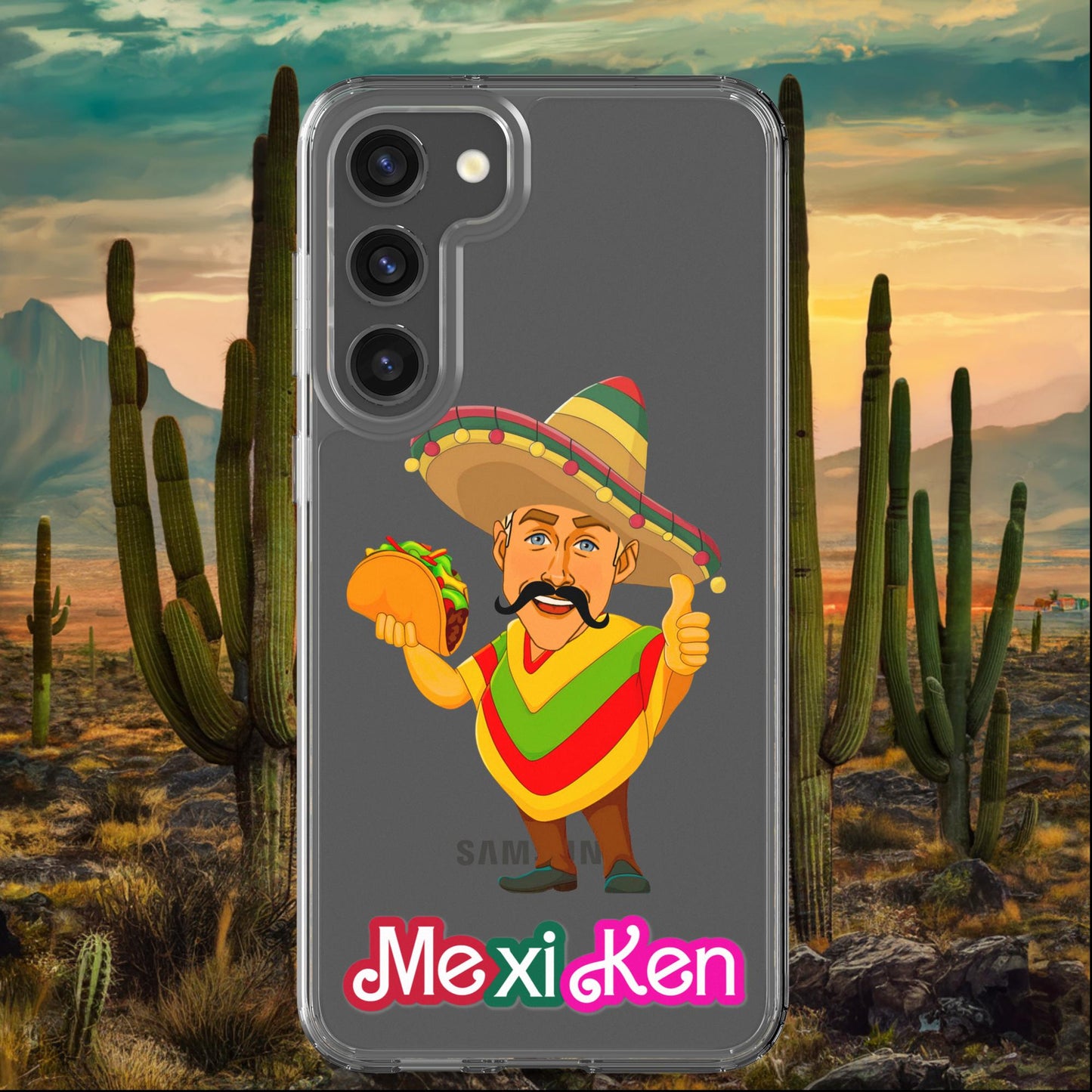 MexiKen Ken Barbie Movie Ryan Gosling Mexican Clear Case for Samsung Samsung Galaxy S23 Plus Mobile Phone Cases Barbie Celebrities Ken Mexico Movies Ryan Gosling Next Cult Brand