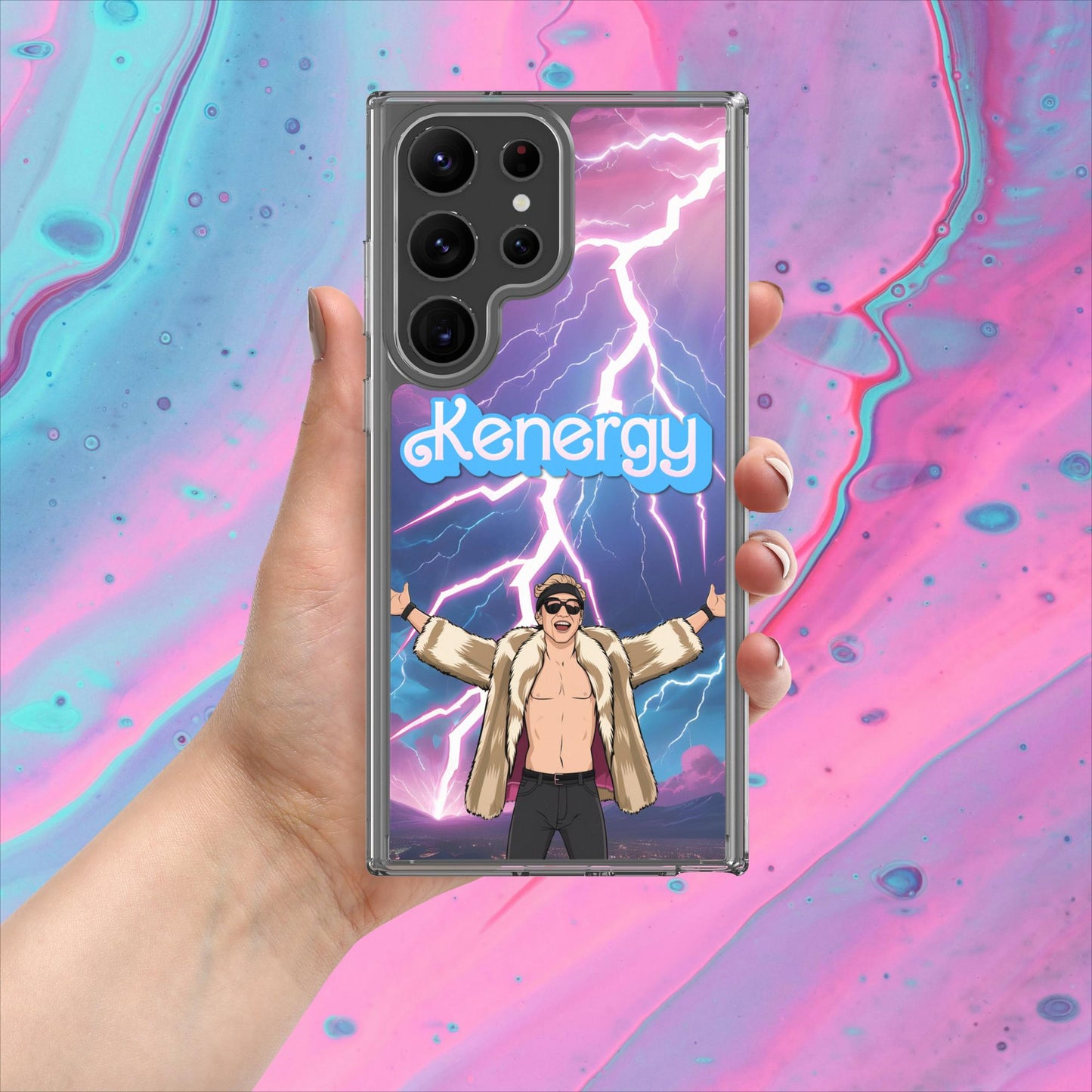 Kenergy Barbie Ryan Gosling Ken Clear Case for Samsung Samsung Galaxy S23 Ultra Mobile Phone Cases Barbie Celebrities Ken Kenergy Movies Ryan Gosling Next Cult Brand