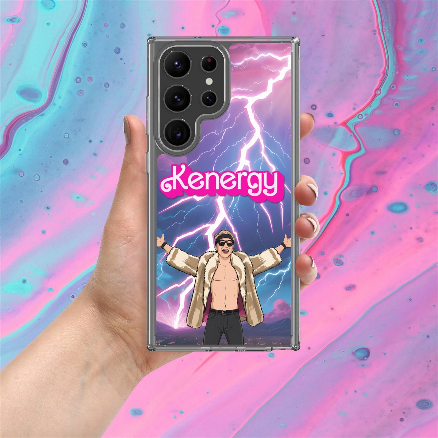 Kenergy Barbie Ryan Gosling Ken Clear Case for Samsung Samsung Galaxy S23 Ultra Mobile Phone Cases Barbie Celebrities Ken Kenergy Movies Ryan Gosling Next Cult Brand