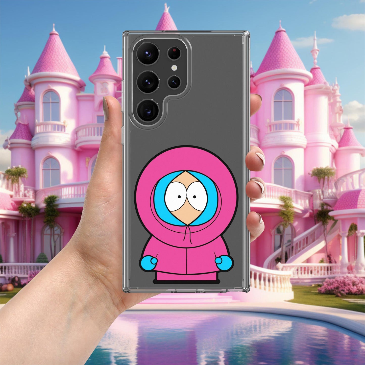 Kenny McCormick Ken Ryan Gosling Barbie South Park Kenny Clear Case for Samsung Samsung Galaxy S23 Ultra Mobile Phone Cases Barbie Ken Kenny Movies South Park TV Shows Next Cult Brand