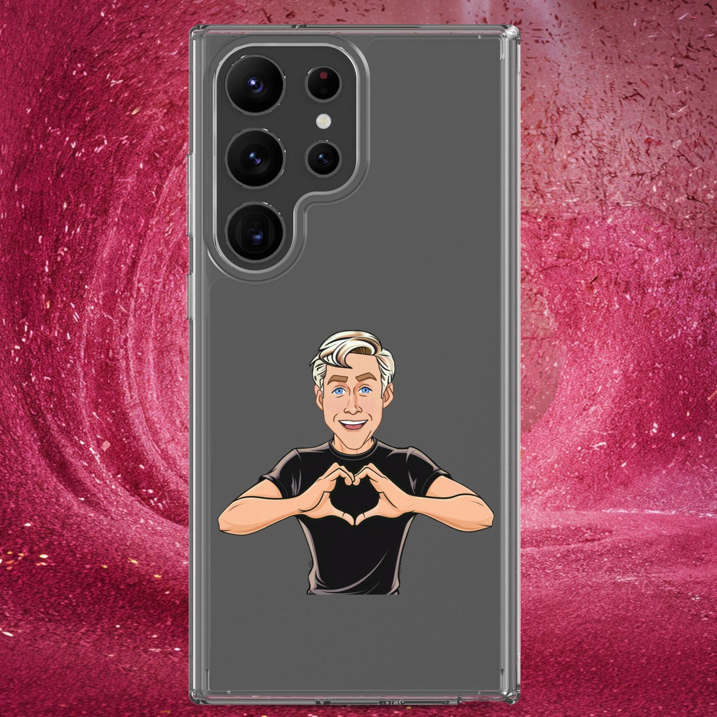 I Love Ryan Gosling Ken Barbie Movie I am Kenough Clear Case for Samsung Samsung Galaxy S23 Ultra Mobile Phone Cases Barbie Celebrities Ken Movies Ryan Gosling Next Cult Brand
