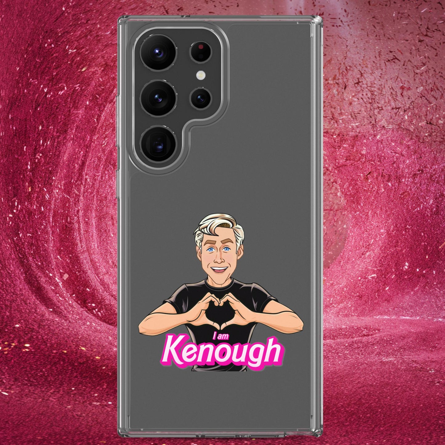 I am Kenough Ryan Gosling Ken Barbie Movie Clear Case for Samsung Samsung Galaxy S23 Ultra Mobile Phone Cases Barbie Celebrities Ken Movies Ryan Gosling Next Cult Brand