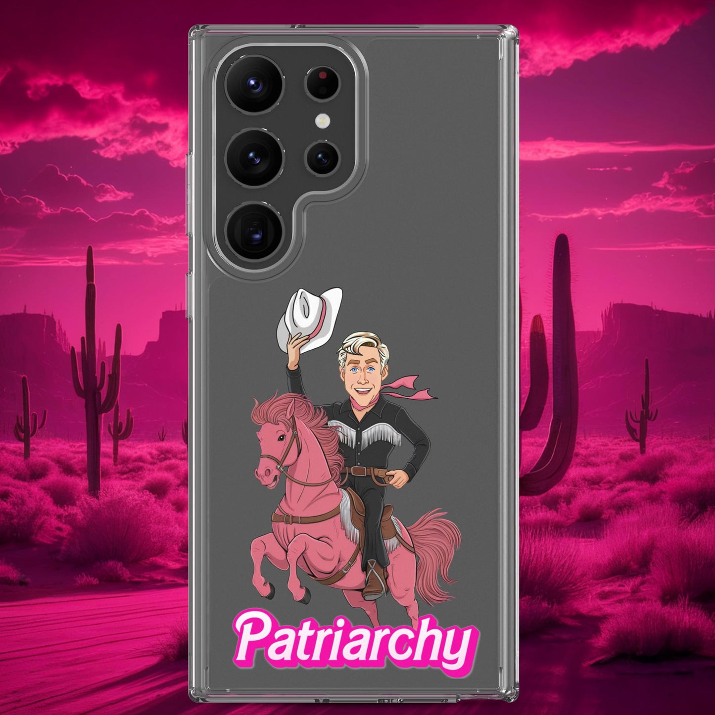 Ken Barbie Movie When I found out the patriarchy wasn't just about horses, I lost interest Clear Case for Samsung Samsung Galaxy S23 Ultra Mobile Phone Cases Barbie Celebrities Ken Movies Ryan Gosling Next Cult Brand