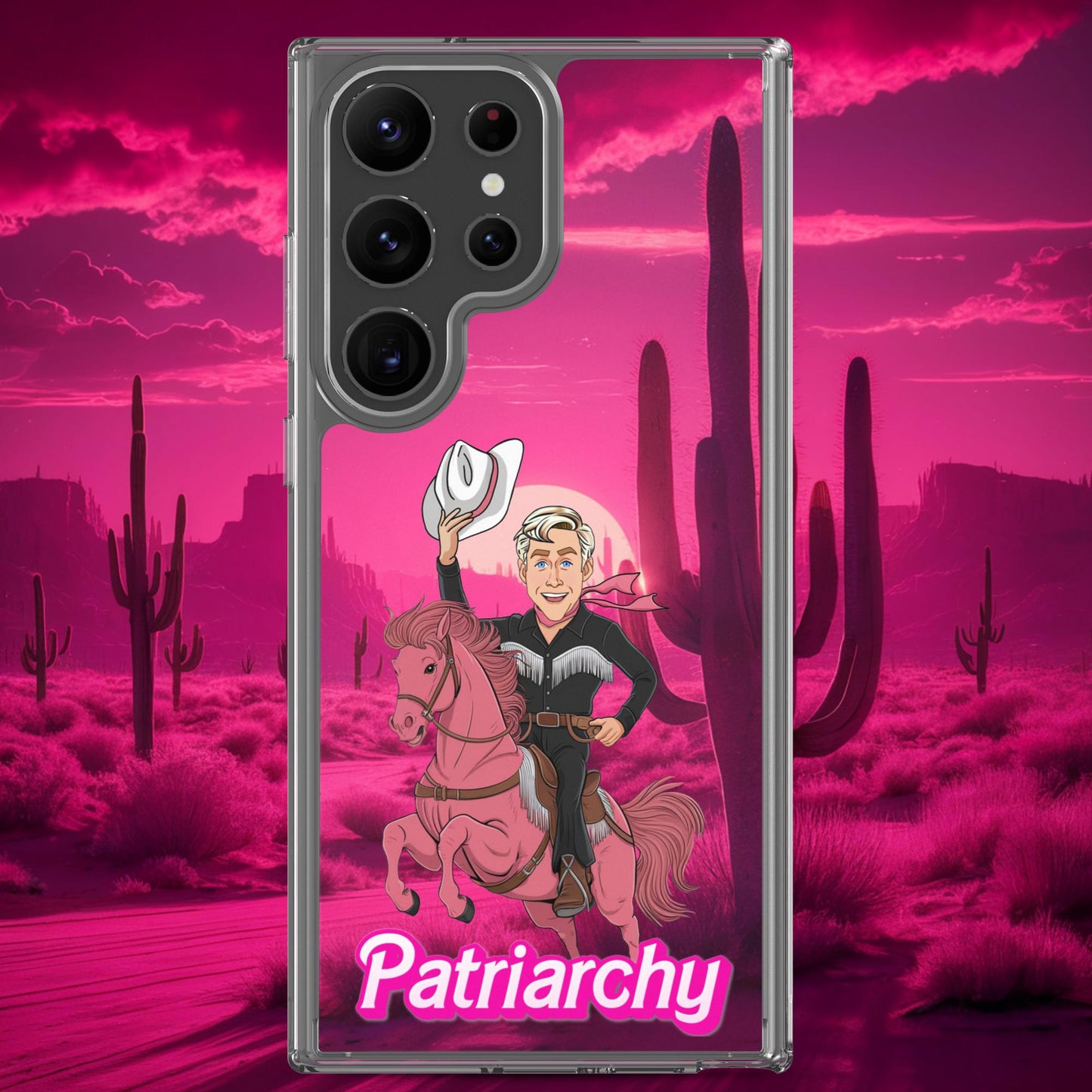 Ken Barbie Movie When I found out the patriarchy wasn't just about horses, I lost interest Clear Case for Samsung Samsung Galaxy S23 Ultra Mobile Phone Cases Barbie Celebrities Ken Movies Ryan Gosling Next Cult Brand
