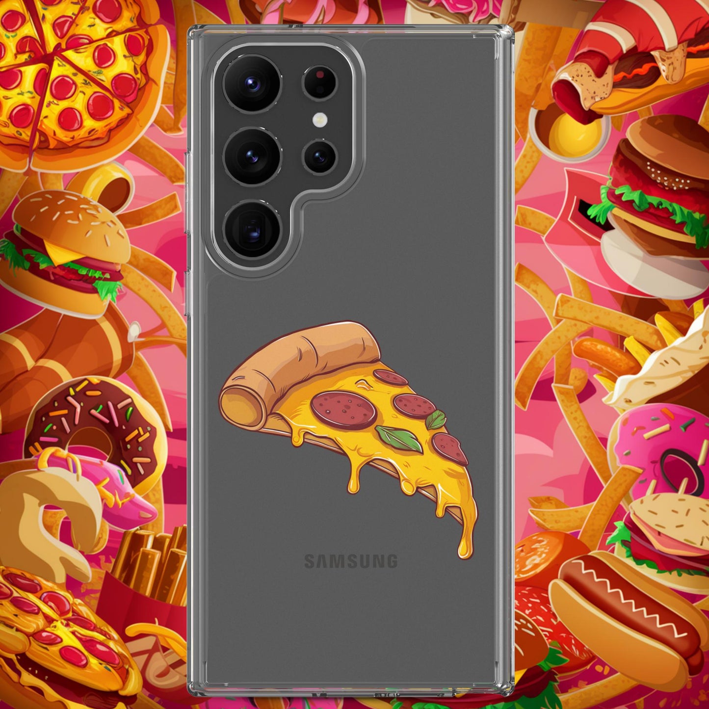 Pizza I Love Pizza Clear Case for Samsung Samsung Galaxy S23 Ultra Mobile Phone Cases Fast Food Pizza Next Cult Brand