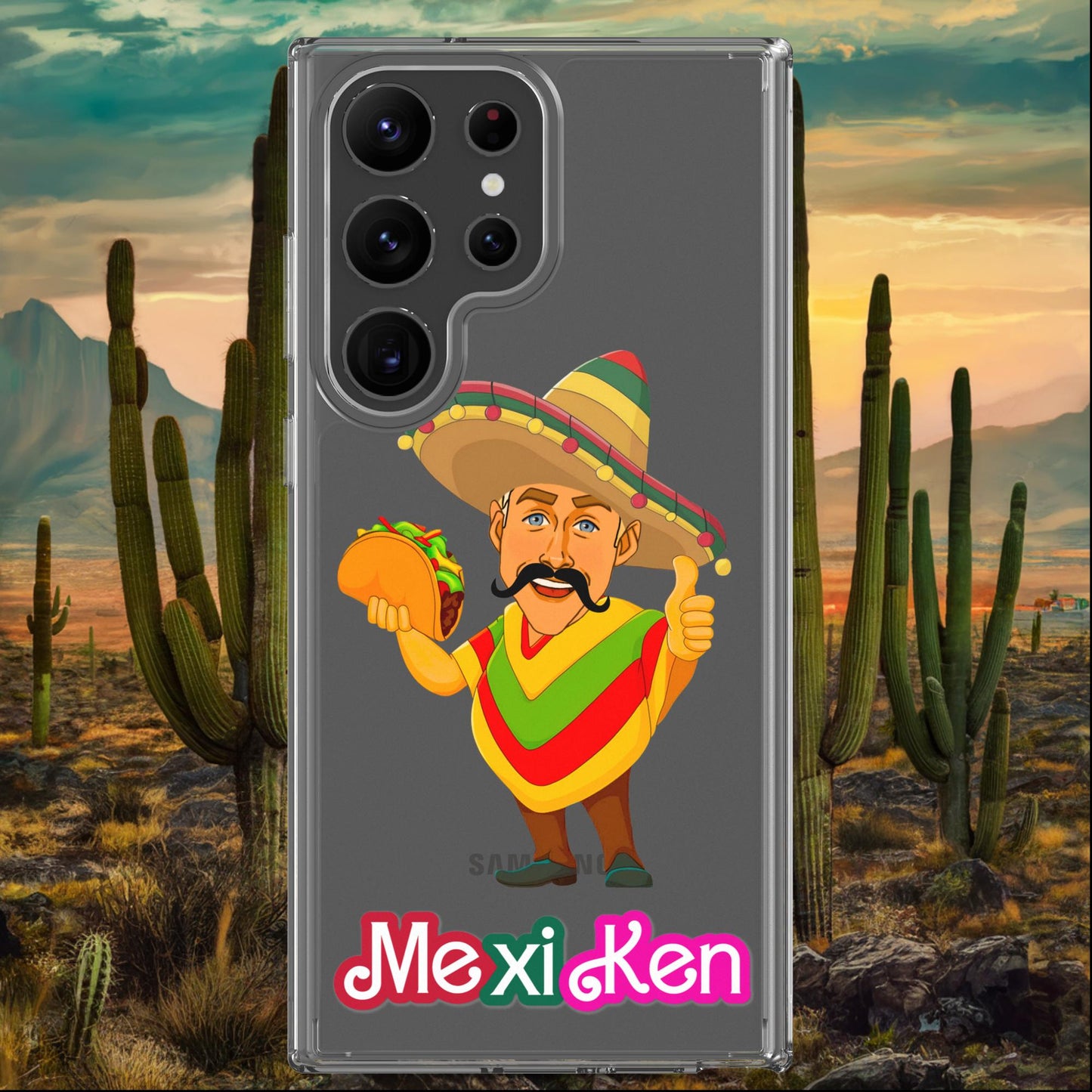 MexiKen Ken Barbie Movie Ryan Gosling Mexican Clear Case for Samsung Samsung Galaxy S23 Ultra Mobile Phone Cases Barbie Celebrities Ken Mexico Movies Ryan Gosling Next Cult Brand