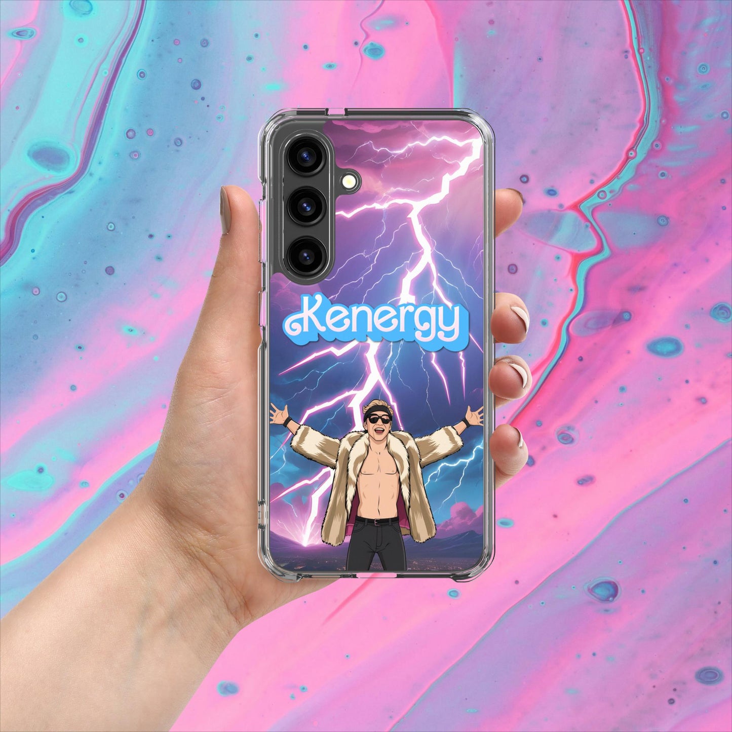Kenergy Barbie Ryan Gosling Ken Clear Case for Samsung Samsung Galaxy S24 Mobile Phone Cases Barbie Celebrities Ken Kenergy Movies Ryan Gosling Next Cult Brand