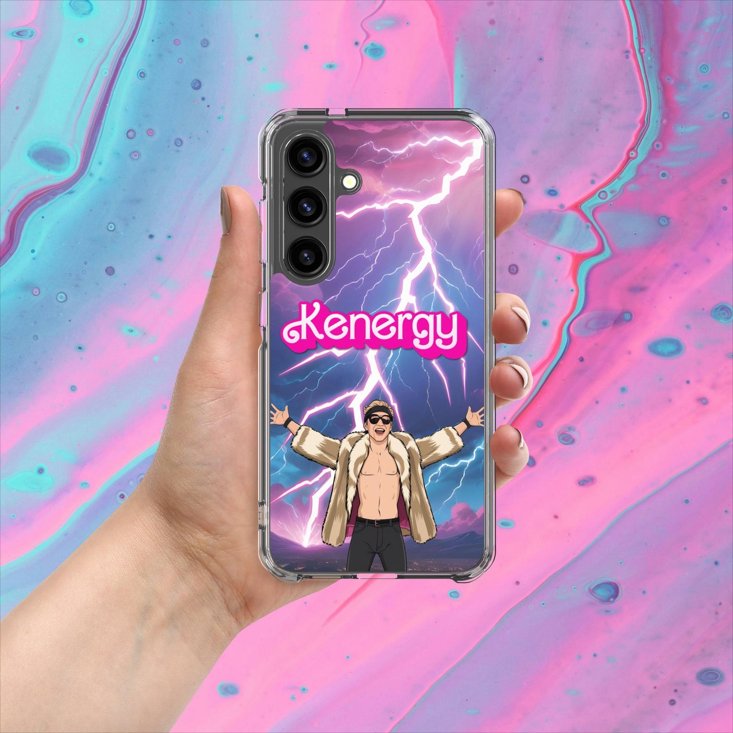 Kenergy Barbie Ryan Gosling Ken Clear Case for Samsung Samsung Galaxy S24 Mobile Phone Cases Barbie Celebrities Ken Kenergy Movies Ryan Gosling Next Cult Brand