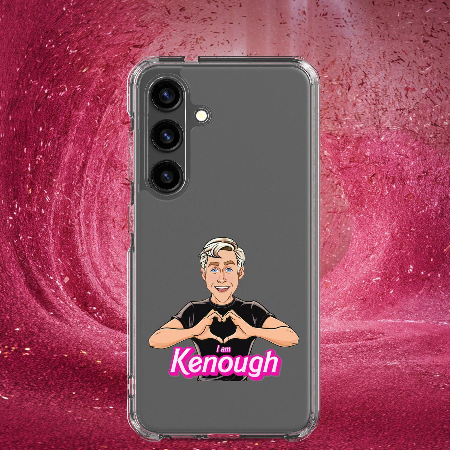 I am Kenough Ryan Gosling Ken Barbie Movie Clear Case for Samsung Samsung Galaxy S24 Mobile Phone Cases Barbie Celebrities Ken Movies Ryan Gosling Next Cult Brand