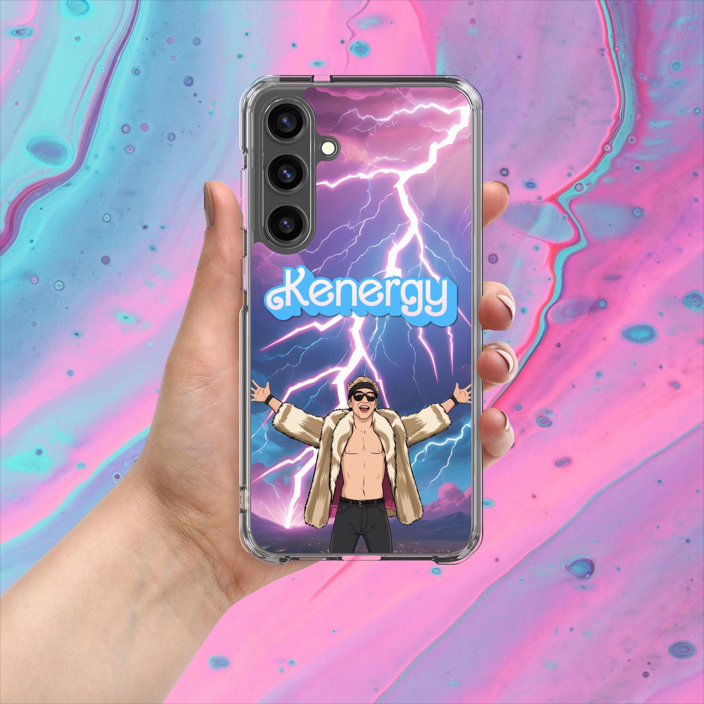 Kenergy Barbie Ryan Gosling Ken Clear Case for Samsung Samsung Galaxy S24 Plus Mobile Phone Cases Barbie Celebrities Ken Kenergy Movies Ryan Gosling Next Cult Brand
