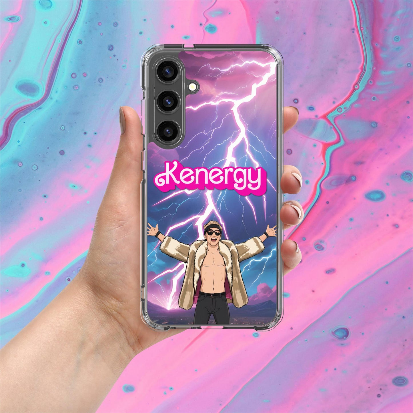 Kenergy Barbie Ryan Gosling Ken Clear Case for Samsung Samsung Galaxy S24 Plus Mobile Phone Cases Barbie Celebrities Ken Kenergy Movies Ryan Gosling Next Cult Brand
