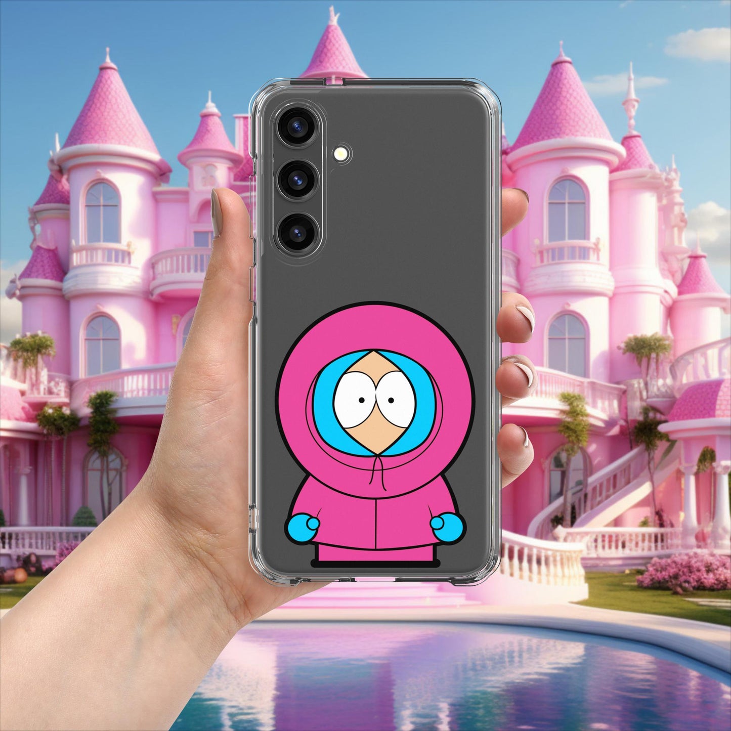 Kenny McCormick Ken Ryan Gosling Barbie South Park Kenny Clear Case for Samsung Samsung Galaxy S24 Plus Mobile Phone Cases Barbie Ken Kenny Movies South Park TV Shows Next Cult Brand