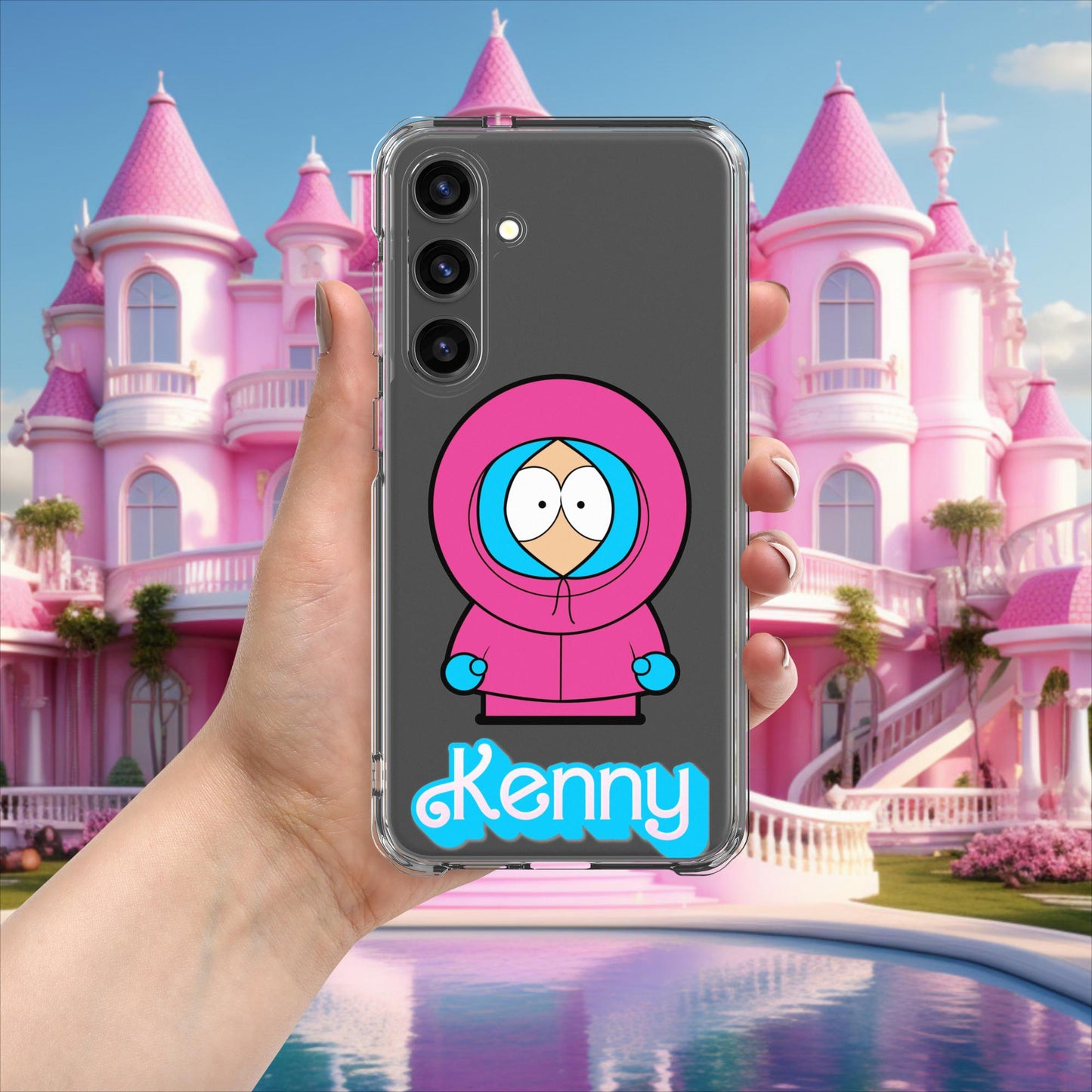 Kenny McCormick Ken Ryan Gosling Barbie South Park Kenny Clear Case for Samsung Samsung Galaxy S24 Plus Mobile Phone Cases Barbie Ken Kenny Movies South Park TV Shows Next Cult Brand