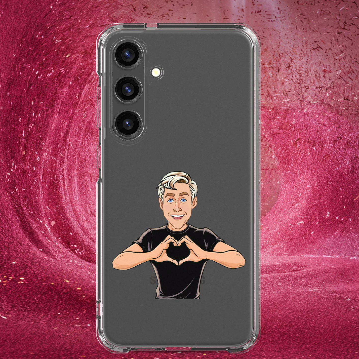 I Love Ryan Gosling Ken Barbie Movie I am Kenough Clear Case for Samsung Samsung Galaxy S24 Plus Mobile Phone Cases Barbie Celebrities Ken Movies Ryan Gosling Next Cult Brand