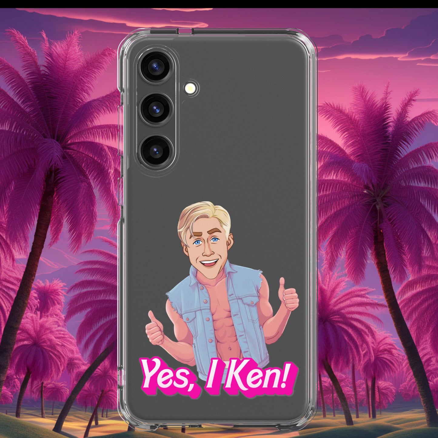 Yes I Ken Yes I can Ryan Gosling Ken Barbie Movie Clear Case for Samsung Samsung Galaxy S24 Plus Mobile Phone Cases Barbie Celebrities Ken Movies Ryan Gosling Next Cult Brand