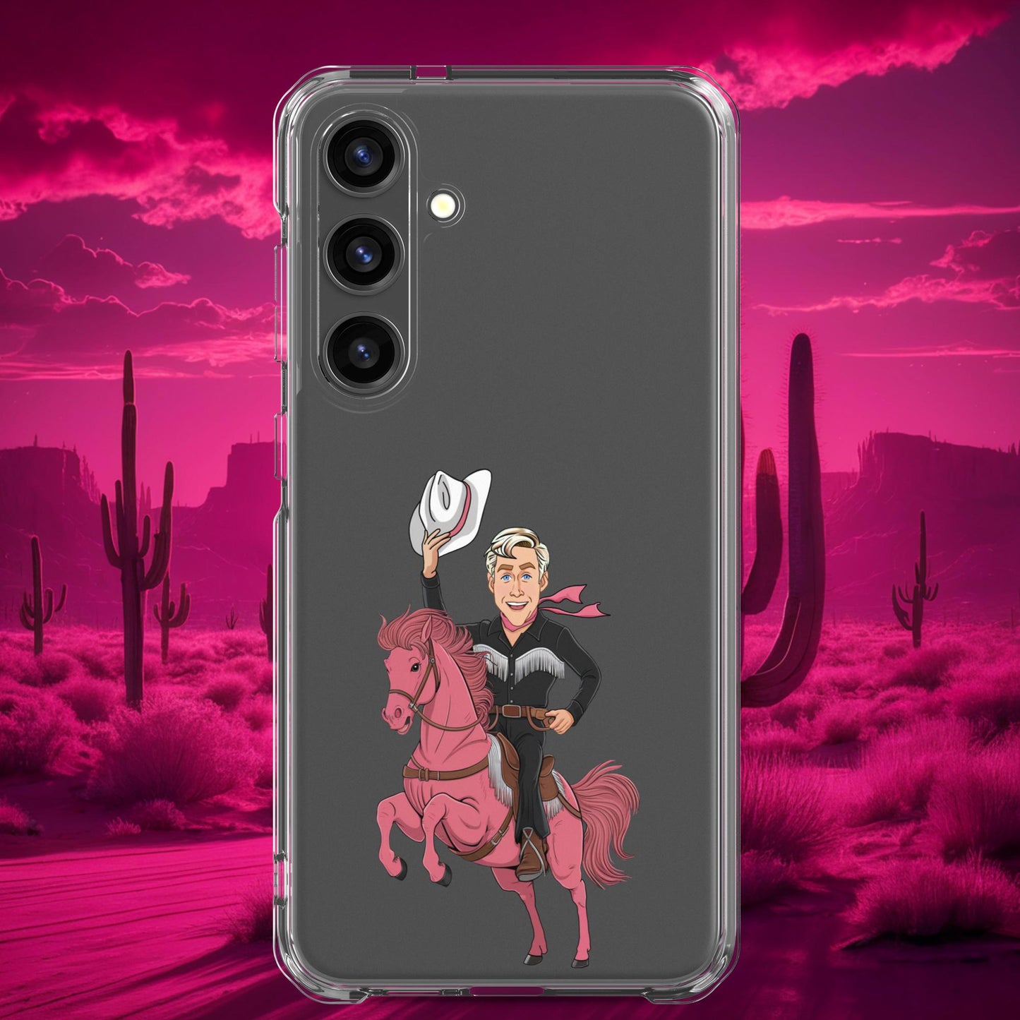Ryan Gosling Ken Cowboy Horse Barbie Movie Clear Case for Samsung Samsung Galaxy S24 Plus Mobile Phone Cases Barbie Celebrities Ken Movies Ryan Gosling Next Cult Brand