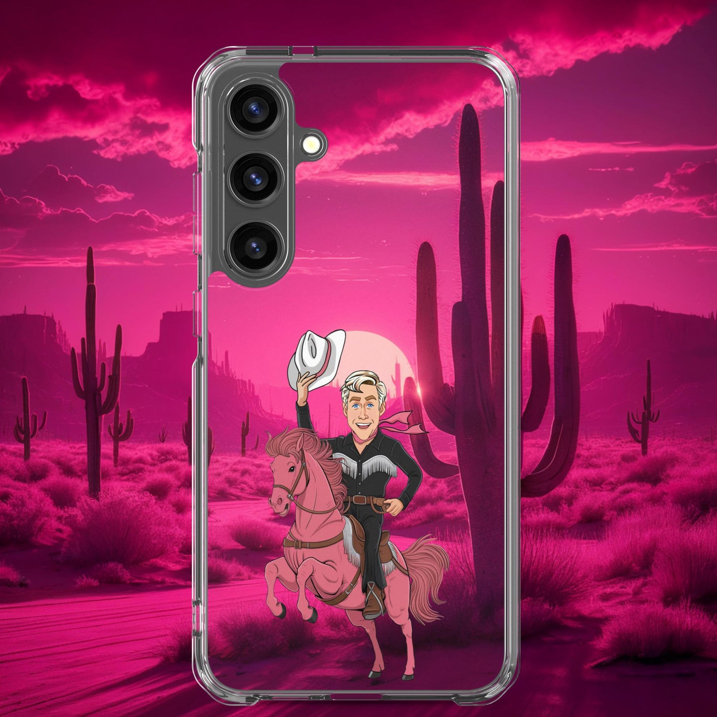 Ryan Gosling Ken Cowboy Horse Barbie Movie Clear Case for Samsung Samsung Galaxy S24 Plus Mobile Phone Cases Barbie Celebrities Ken Movies Ryan Gosling Next Cult Brand