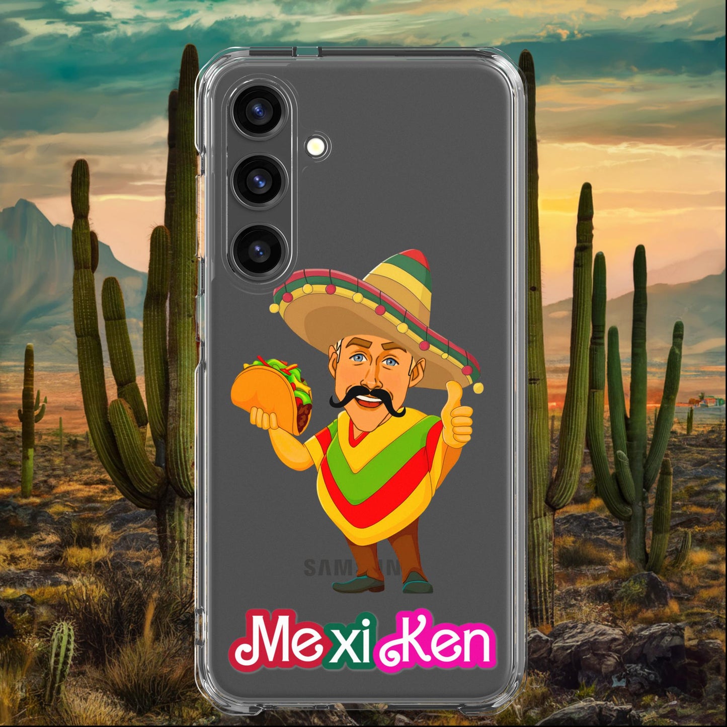 MexiKen Ken Barbie Movie Ryan Gosling Mexican Clear Case for Samsung Samsung Galaxy S24 Plus Mobile Phone Cases Barbie Celebrities Ken Mexico Movies Ryan Gosling Next Cult Brand
