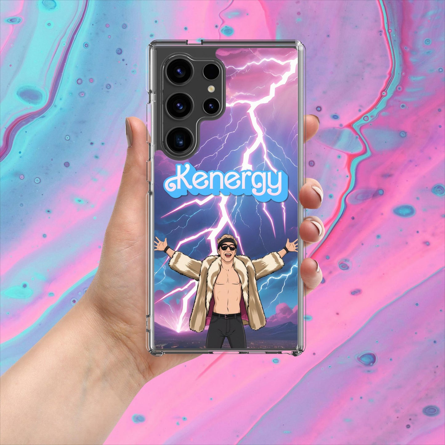Kenergy Barbie Ryan Gosling Ken Clear Case for Samsung Samsung Galaxy S24 Ultra Mobile Phone Cases Barbie Celebrities Ken Kenergy Movies Ryan Gosling Next Cult Brand