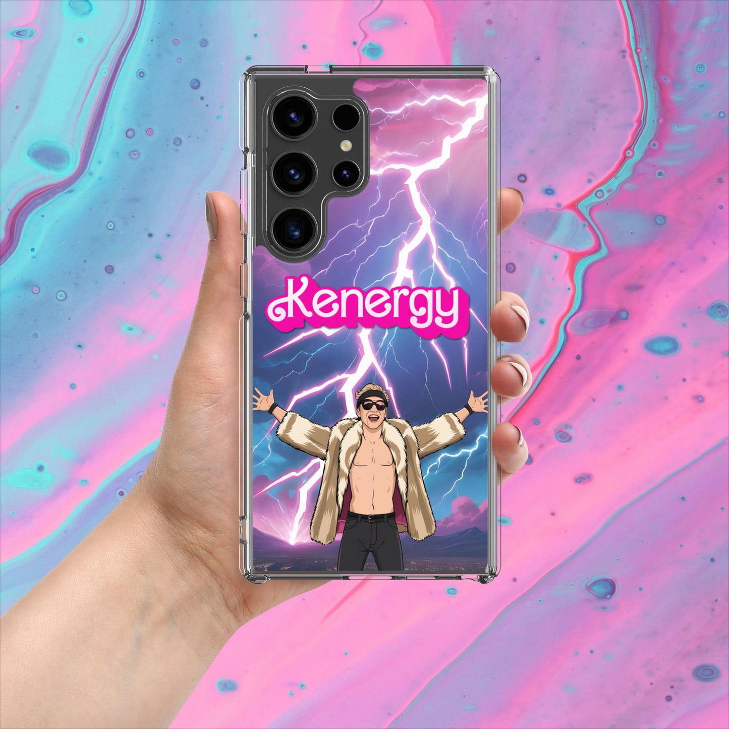 Kenergy Barbie Ryan Gosling Ken Clear Case for Samsung Samsung Galaxy S24 Ultra Mobile Phone Cases Barbie Celebrities Ken Kenergy Movies Ryan Gosling Next Cult Brand